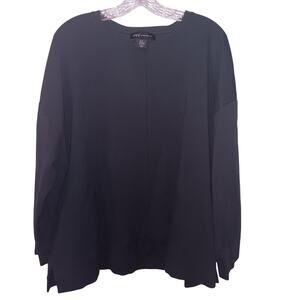 EUC Jones New YorK 3X Women's Dark Blue 3/4 Sleeves Crew Neck Top